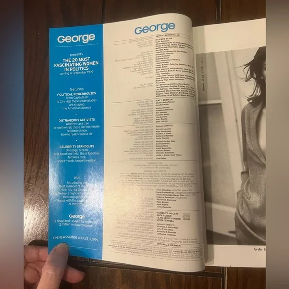George Magazine August 1999 Vol.IV No.8 Issue Political Humor Ben Stiller Cover - Picture 9 of 10